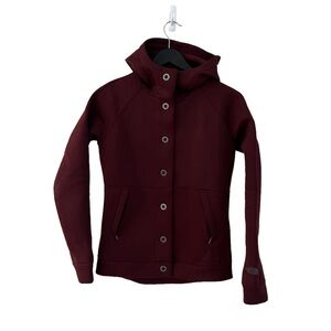 Woman’s Snap Up The North Face Woman’s Jacket Hooded Maroon Purple XS Fall